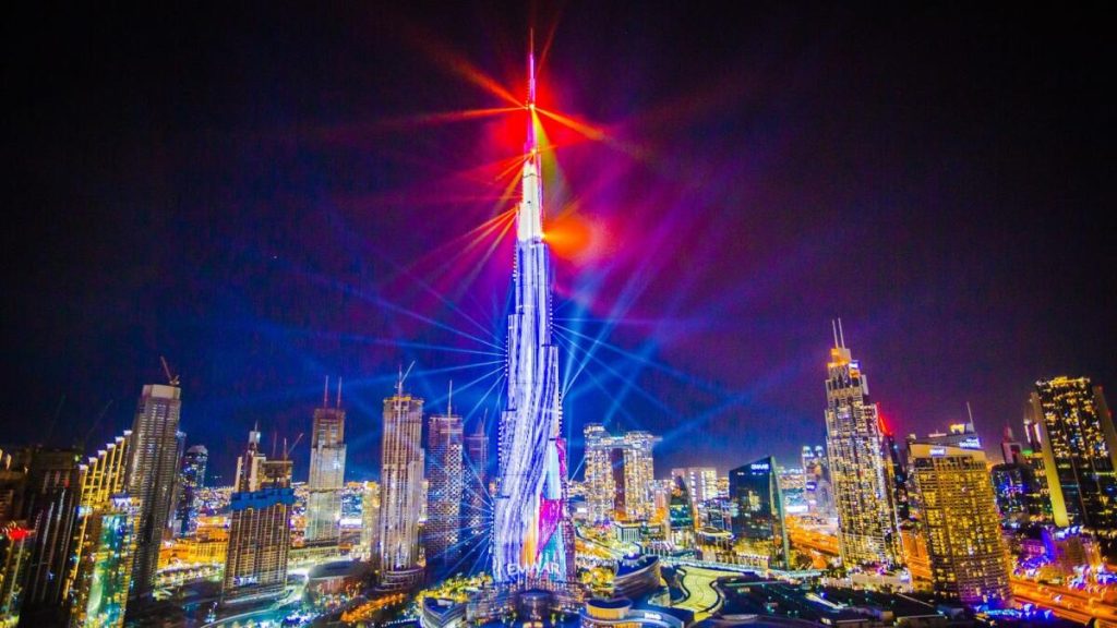 Burj Khalifa Fireworks and Fountain Show