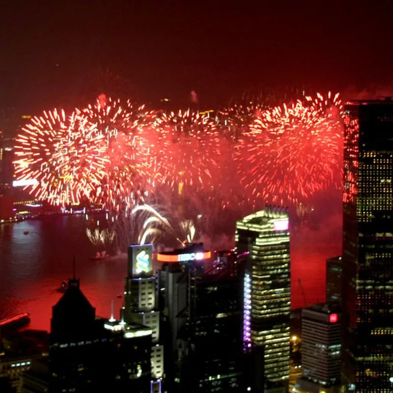 Celebrating New Year party Hong Kong, China