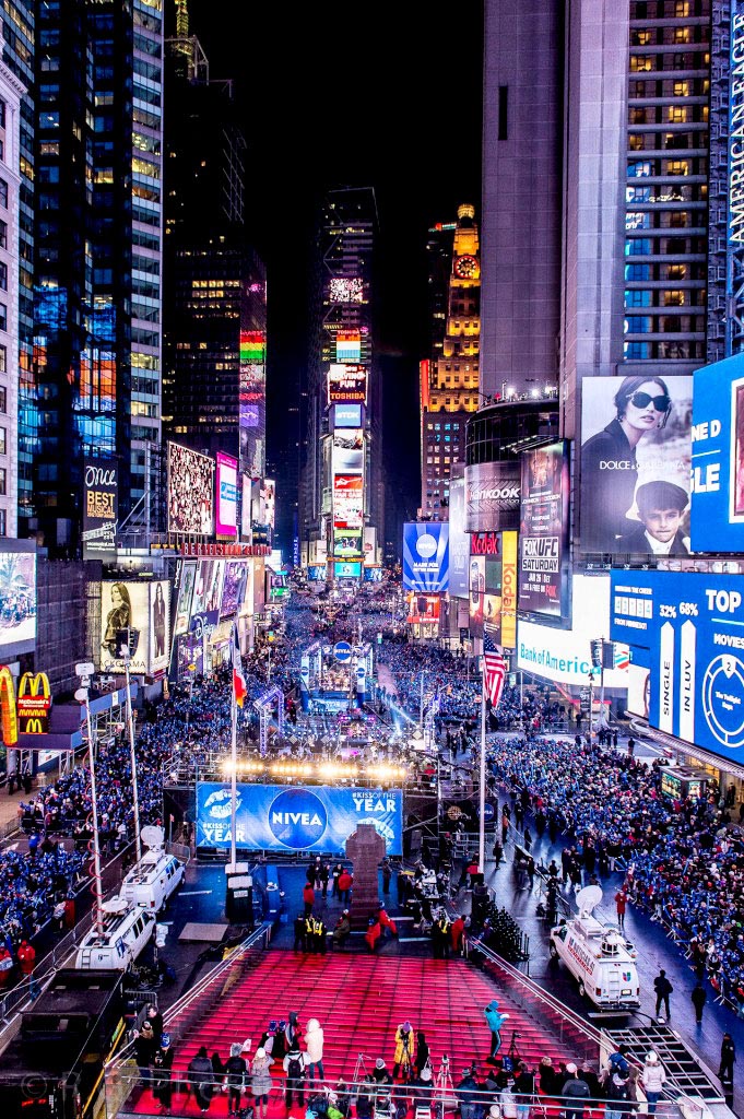 Celebrating New Year's Eve, New York City, USA